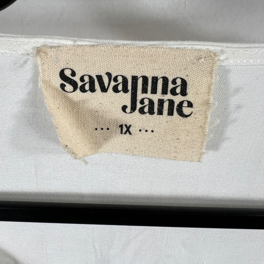 Savanna Jane Heavily Embroidered Wht Floral Bell Sleeve Bohemian Peasant Blouse - Picture 3 of 8